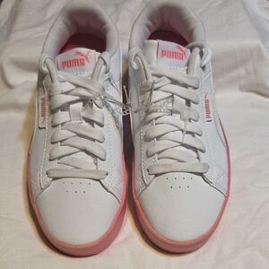 Puma White and Pink Sneakers Classic Style